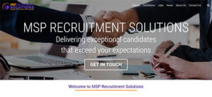 MSP recruitment Solutions website